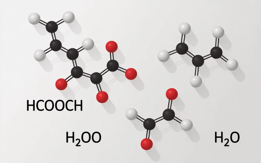 The molecular structure of green methanol, representing its chemical identity in the industrial supply chain.